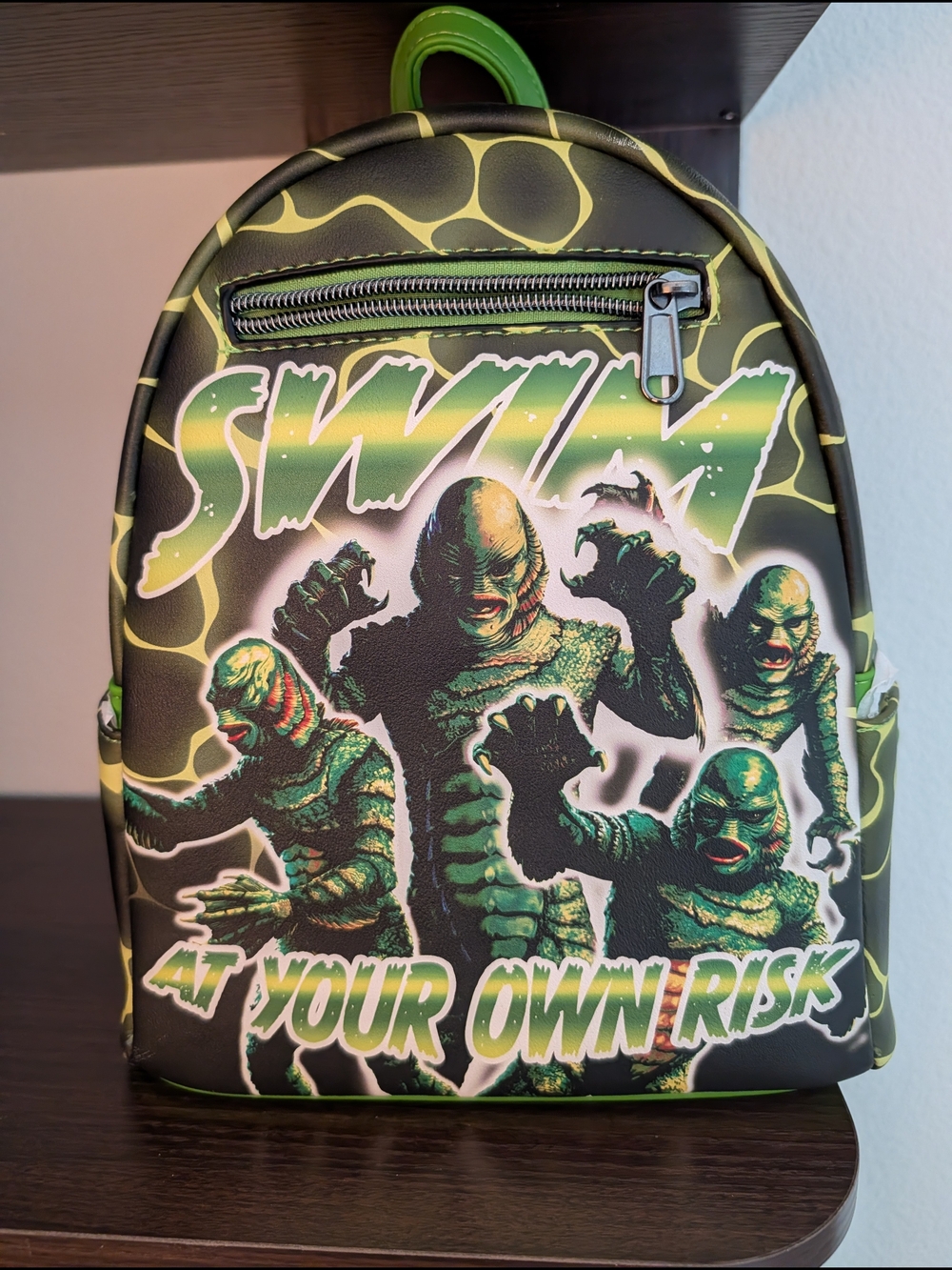 Loungefly Green Monster Graphic Mini Backpack